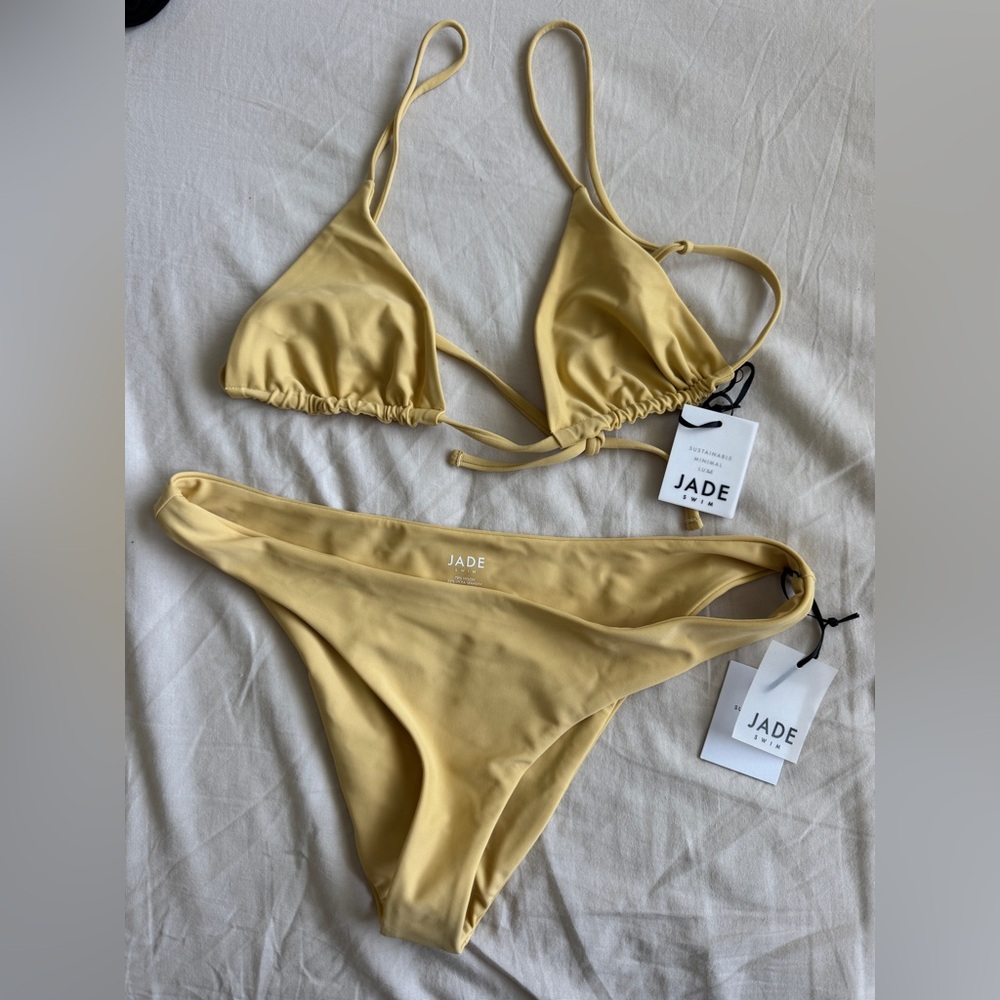 JADE SWIM Butter Yellow Bikini Set👙